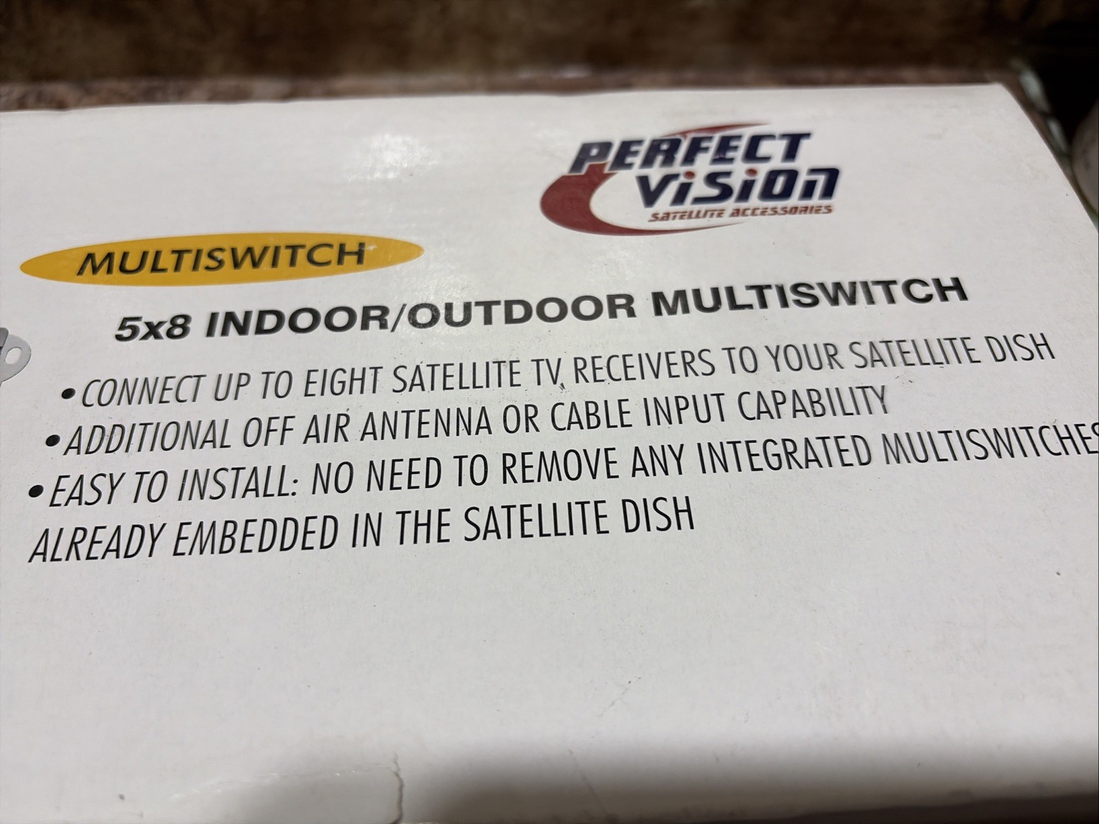 PVMS5X8 – PERFECT VISION – 5 INPUT 8 OUTPUT MULTISWITCH INDOOR/OUTDOOR SWITCH