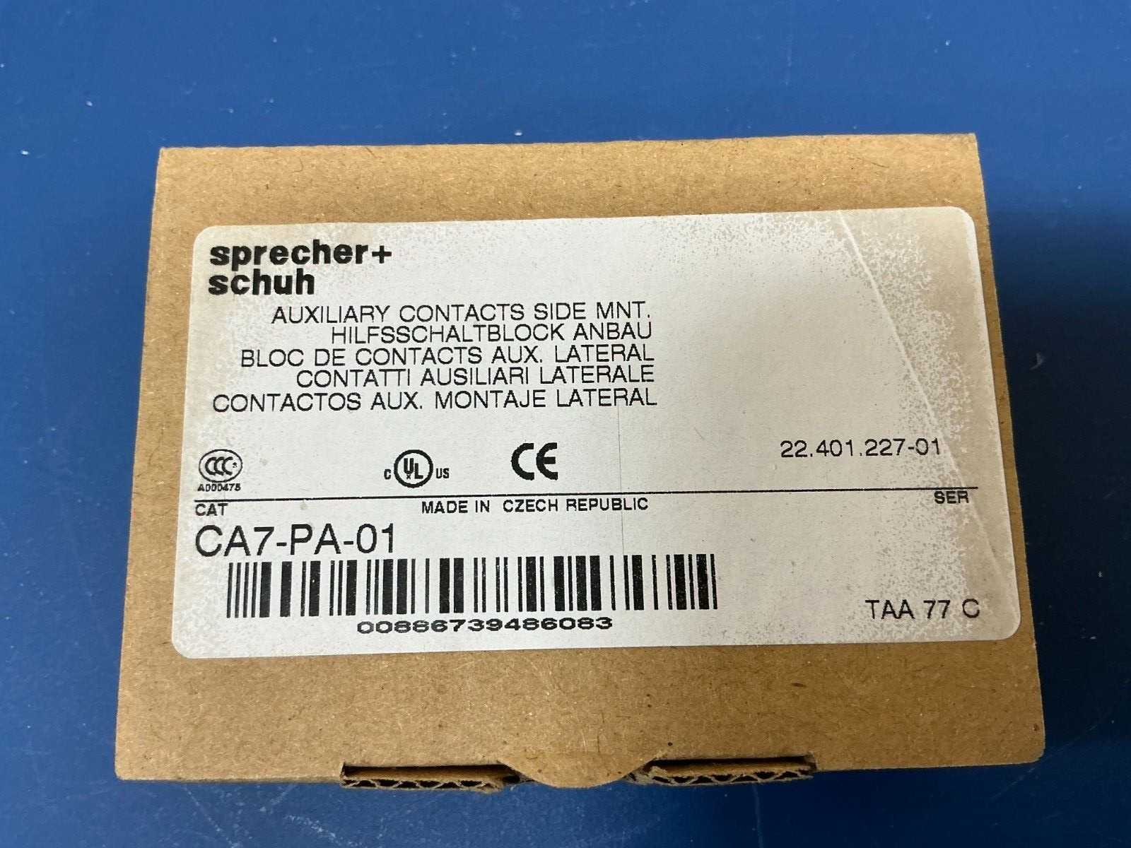 *FREE SHIPPING* Sprecher + Schuh Contact Block CA7-PA-01 / CA7PA01