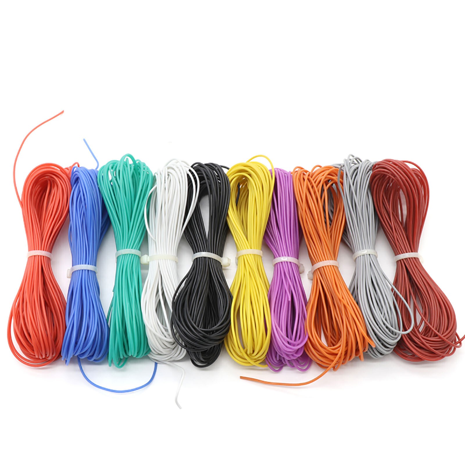 2AWG~30AWG Flexible Soft Silicone Wire Cable UL High Temp Colorful Tinned Copper