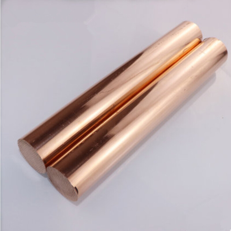 99.9% T2 Pure Copper Rod Metal Round Solid Bar 14~35mm Diameter 200~500mm Long