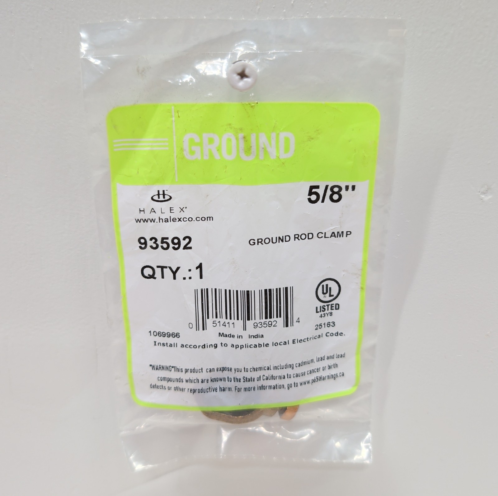 Halex 93592 Bronze Ground Rod Clamp 5/8″ High Strength 0.625″ Electrical New