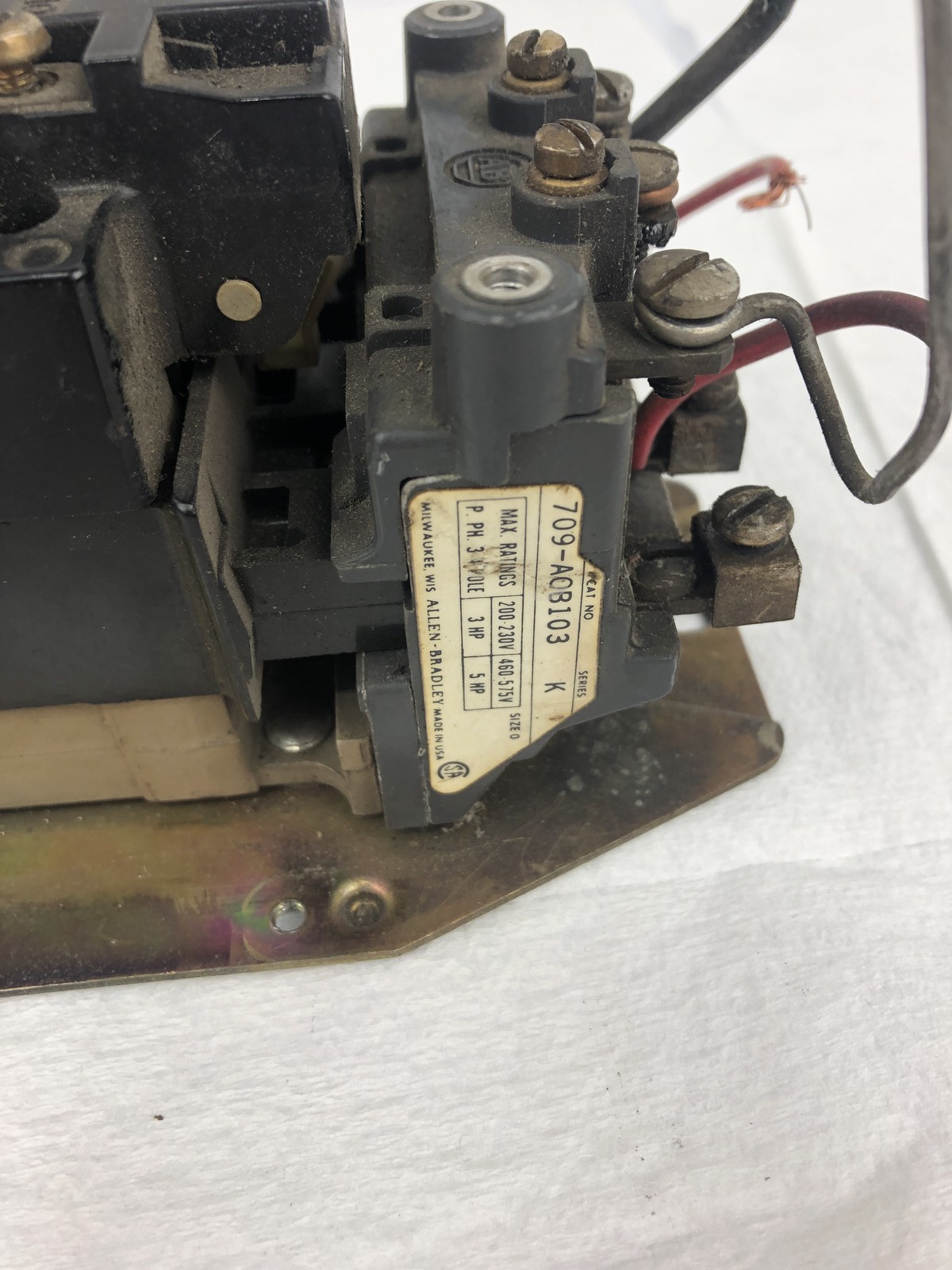 Allen Bradley 709-AOB103 Starter Series K 70A288 Coil 440/480V