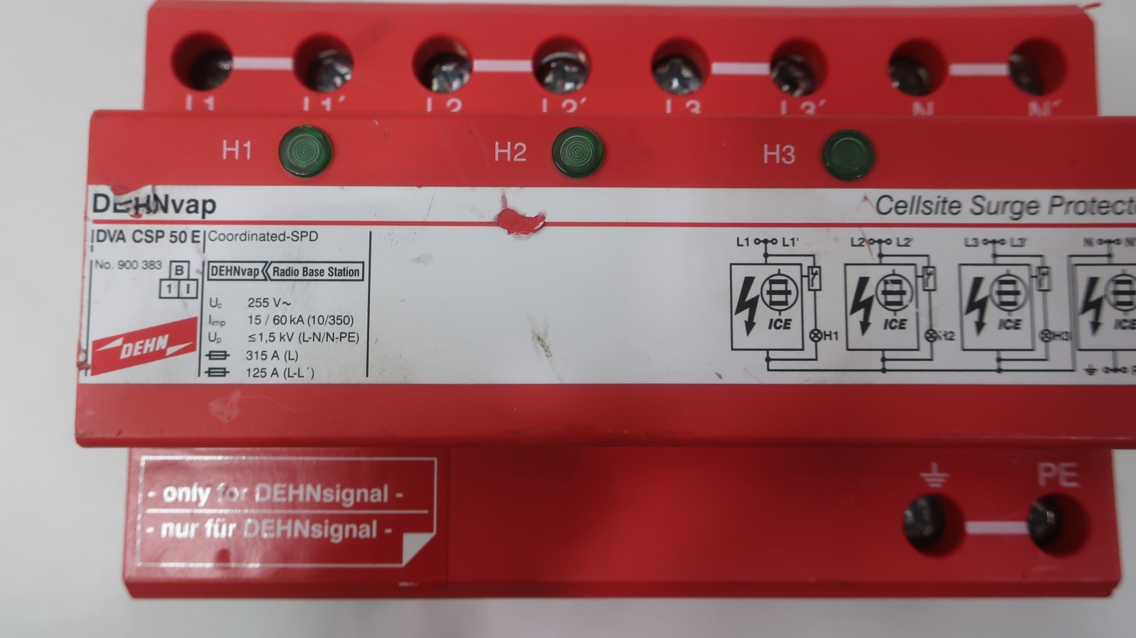 Dehn DVA CSP 50 E Dehnvap Cellsite Surge Protector 125/315a 255v-ac