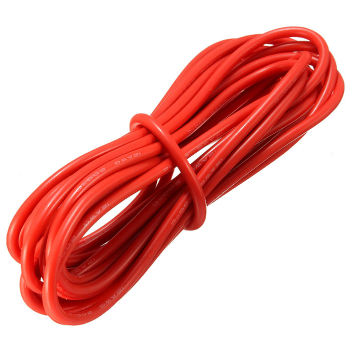 Red Flexible Silicone Cable Wire 2/4/6/7/8/10/11/12/13/15-30AWG 0.08mm RC Cable