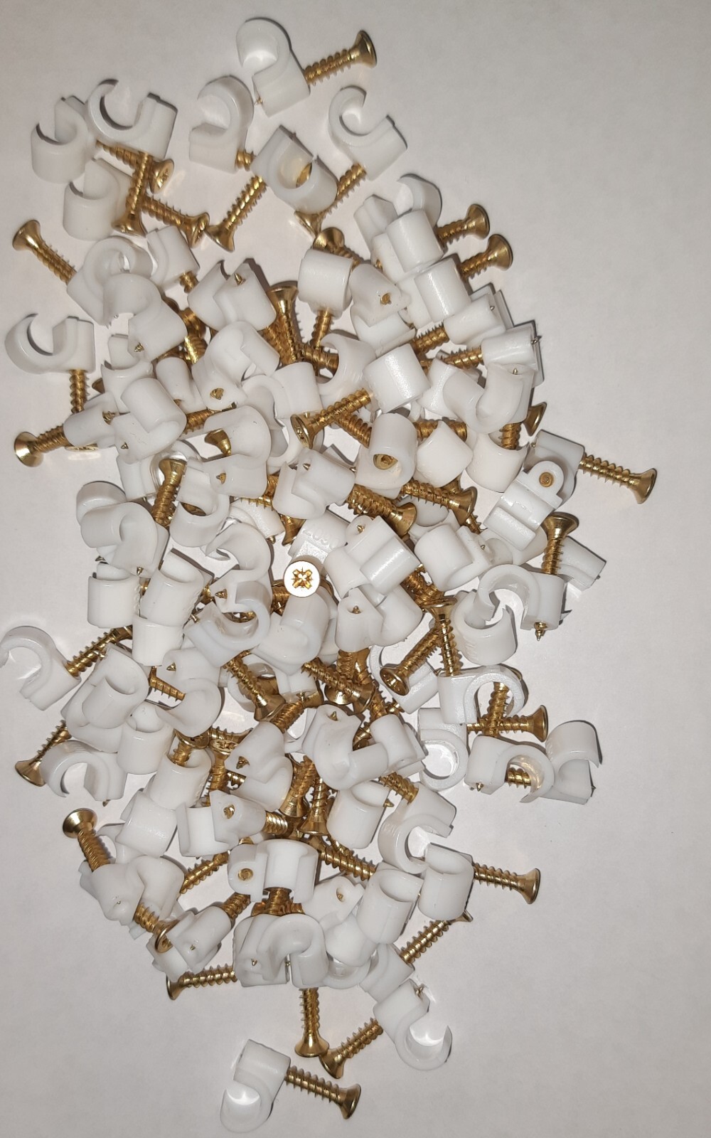 Cable Clips with Screws Round 6mm 7mm 8mm 9mm 10mm 11mm 12mm Coaxial White Black