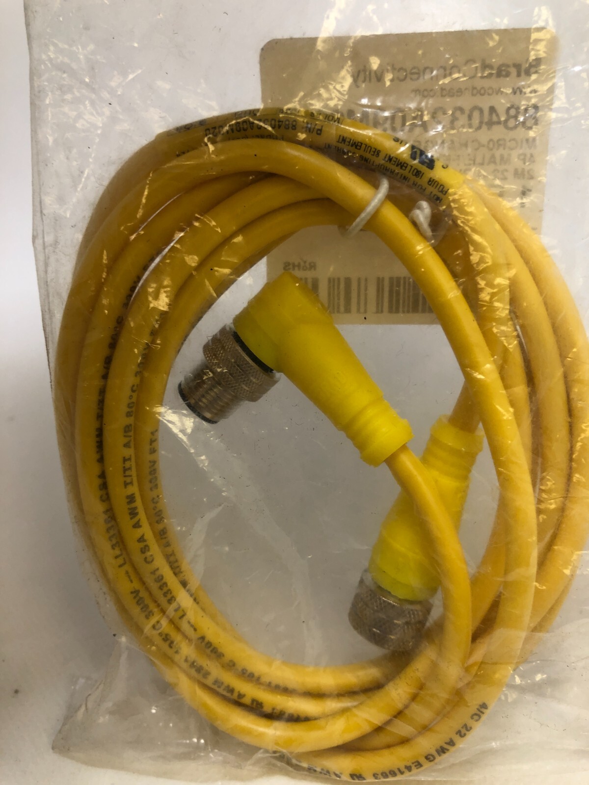 BRAD CONNECTIVITY 884032A09M020, MICRO-CHANGE Extension 4P M/F 2m NEW