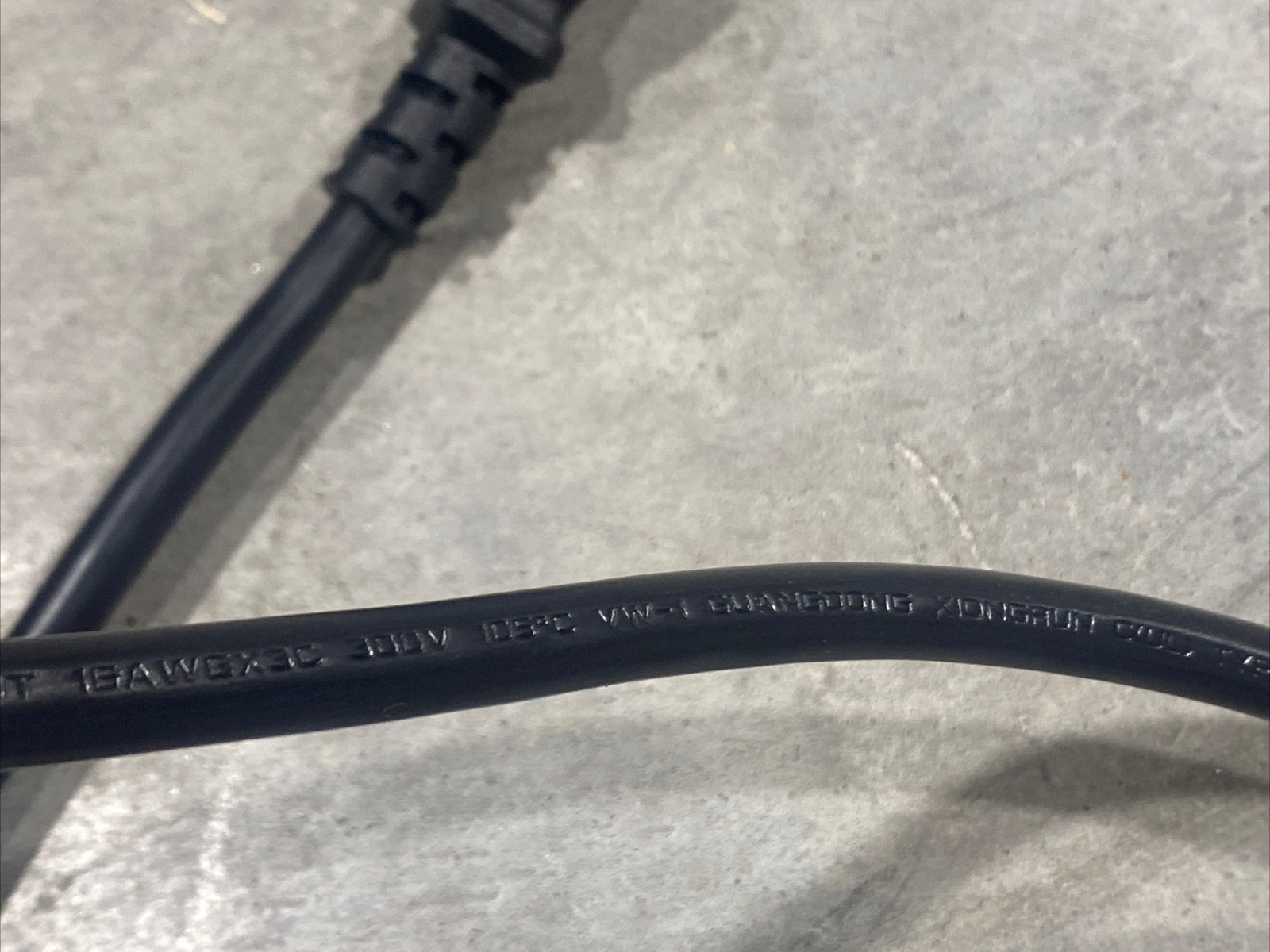 XIONGRUN XR-301 To XR-501 Cable Cord E218701 SJT 15AWGX3C 300V – NEW