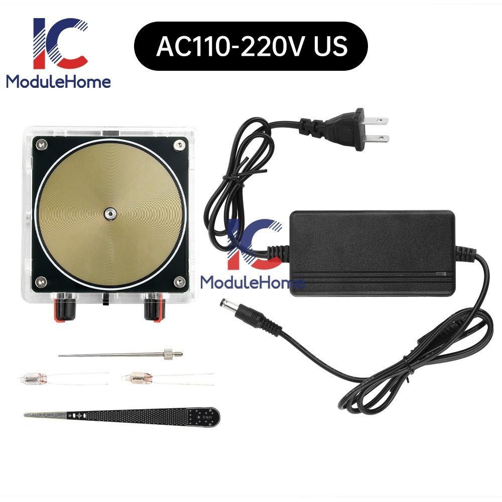 AC110-220V Dual Mode Music Tesla Coil Music Box Artificial Lightning Touchable