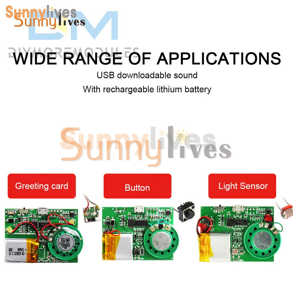 8M Recordable Sound Module MP3 Music Voice Player Board for Greeting Card DIY