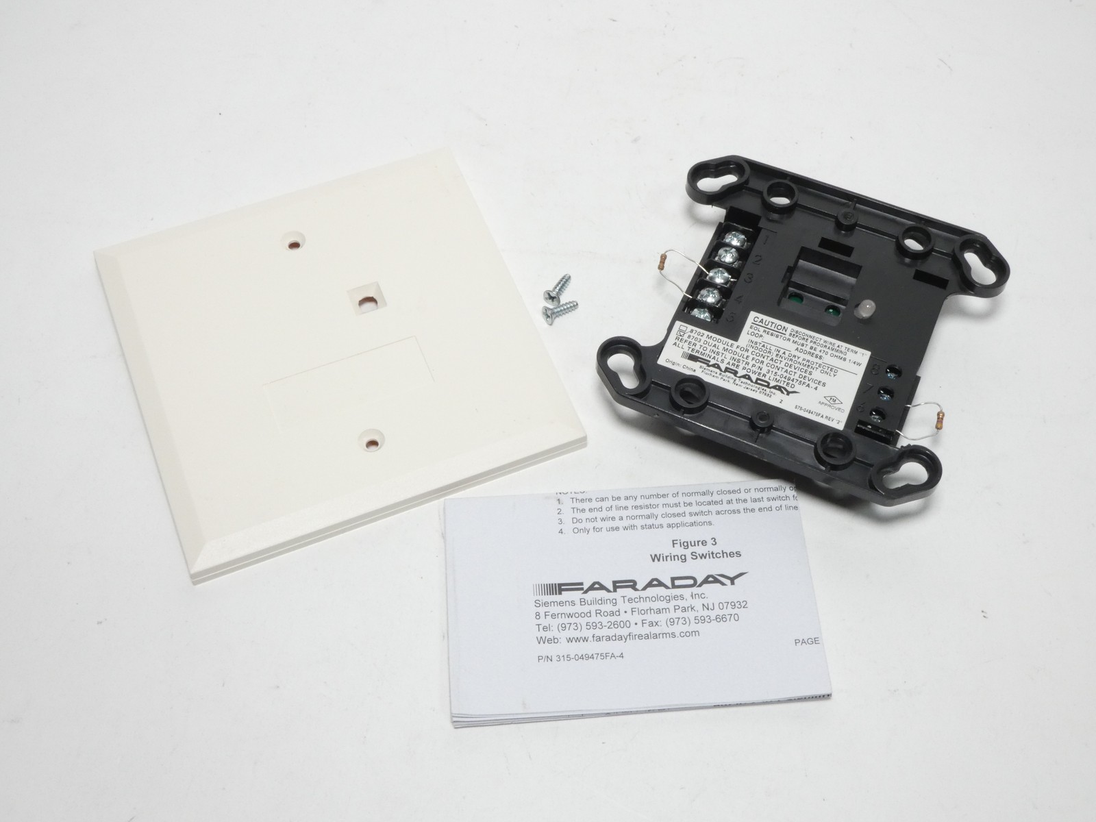Siemens Faraday 8703 500-033360FA Dual-Input Interface Module Fire Alarm – NE…