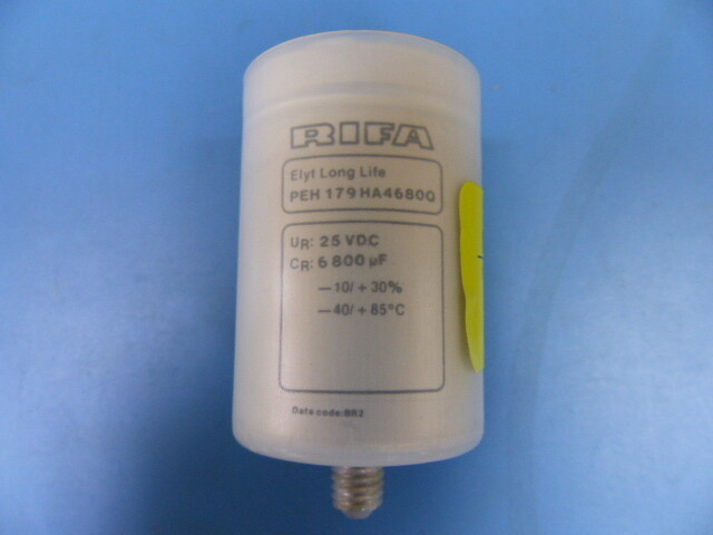 RIFA PEH179HA4680Q Qty of 1 per Lot 6800UF 25V 38X52MM 85 DEG. THREADED STUD