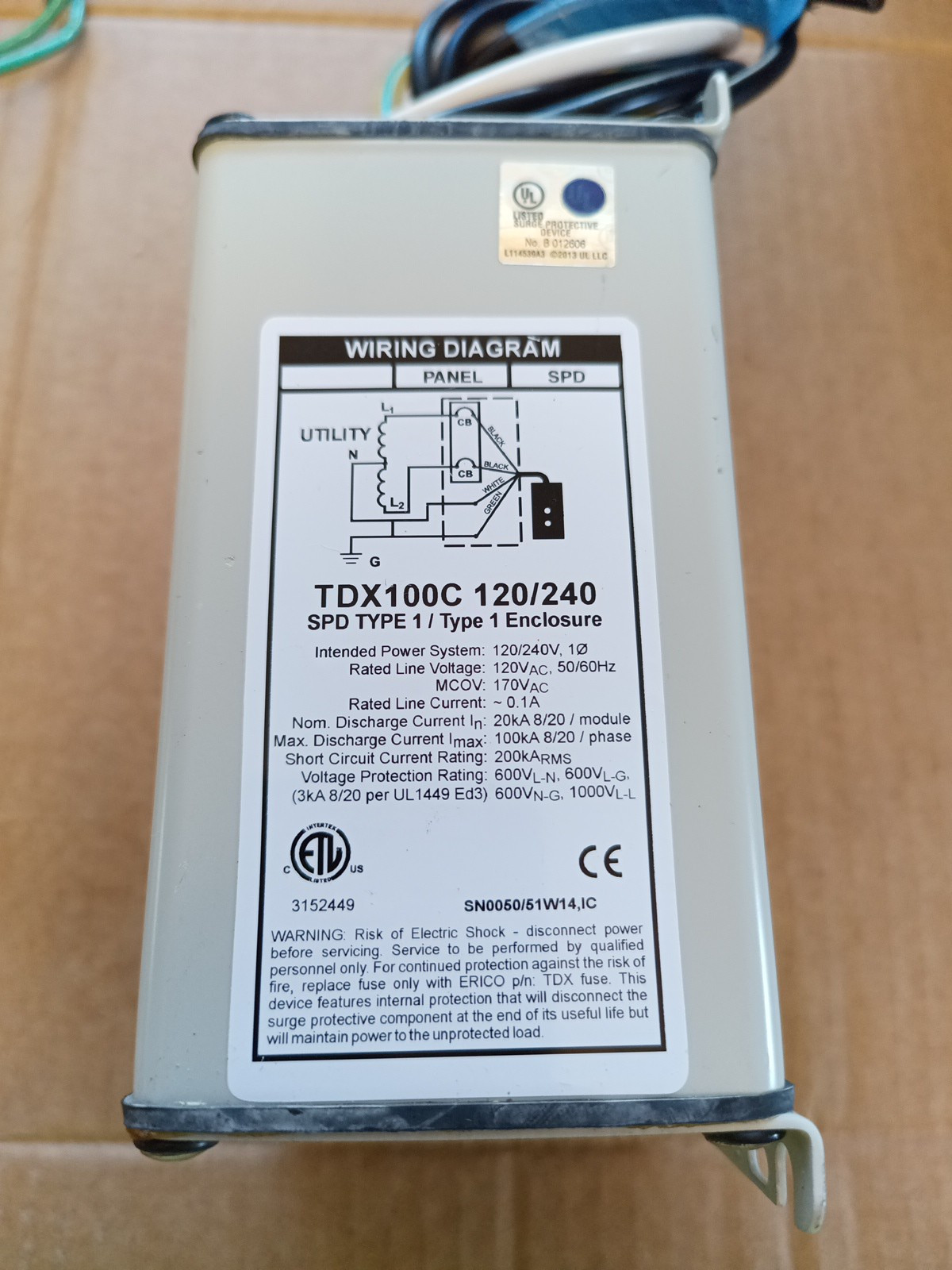 ERICO CRITEC TDX SERIES COMPACT SURGE PROTECTION DEVICE