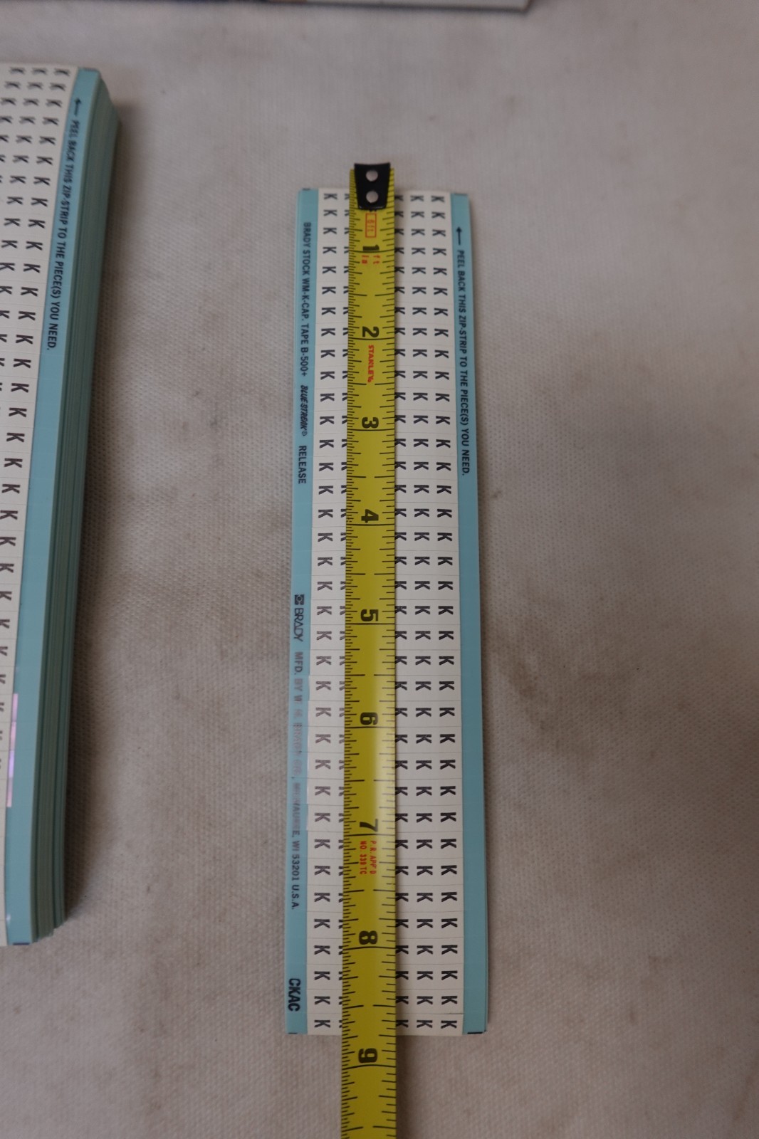 BRADY PORTA-PACK WIRE MARKER WM-K “K” ~ 44-33 / 44-20 REFILL CARDS PACK OF 31