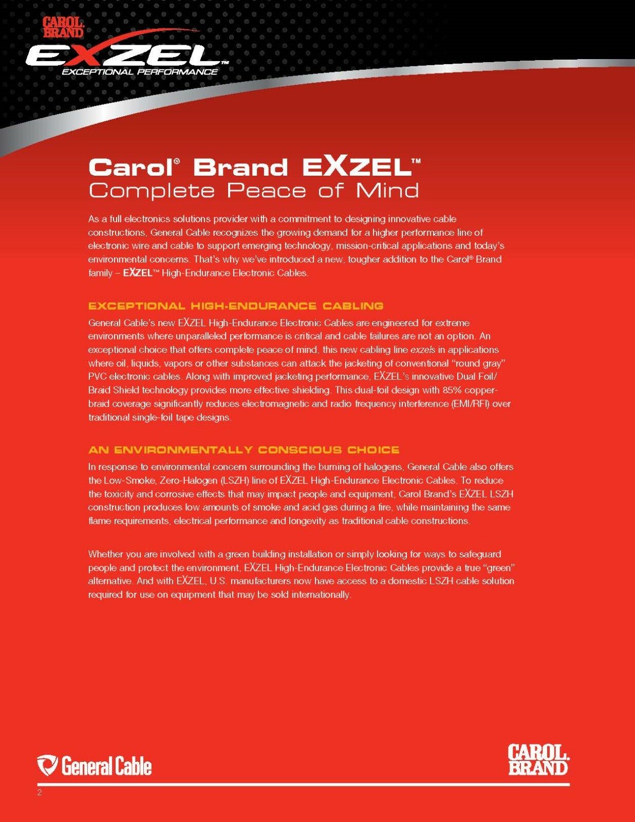 Carol C9032A 18/6C eXzel Premium High Endurance Control/Communication Cable/25ft