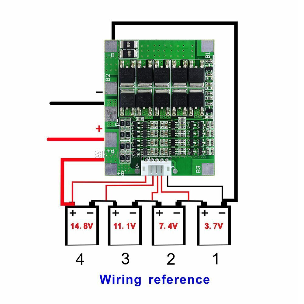 3S/4S BMS PCB Protection Board For 18650 Li-ion Lithium Battery Cell-