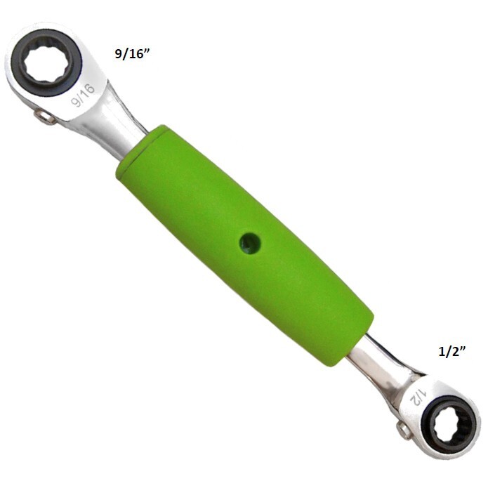 Madi 1/2″ 5/8″ 9/16″ 3/4″ Insulated 4-in-1 Ratcheting Lineman Wrench