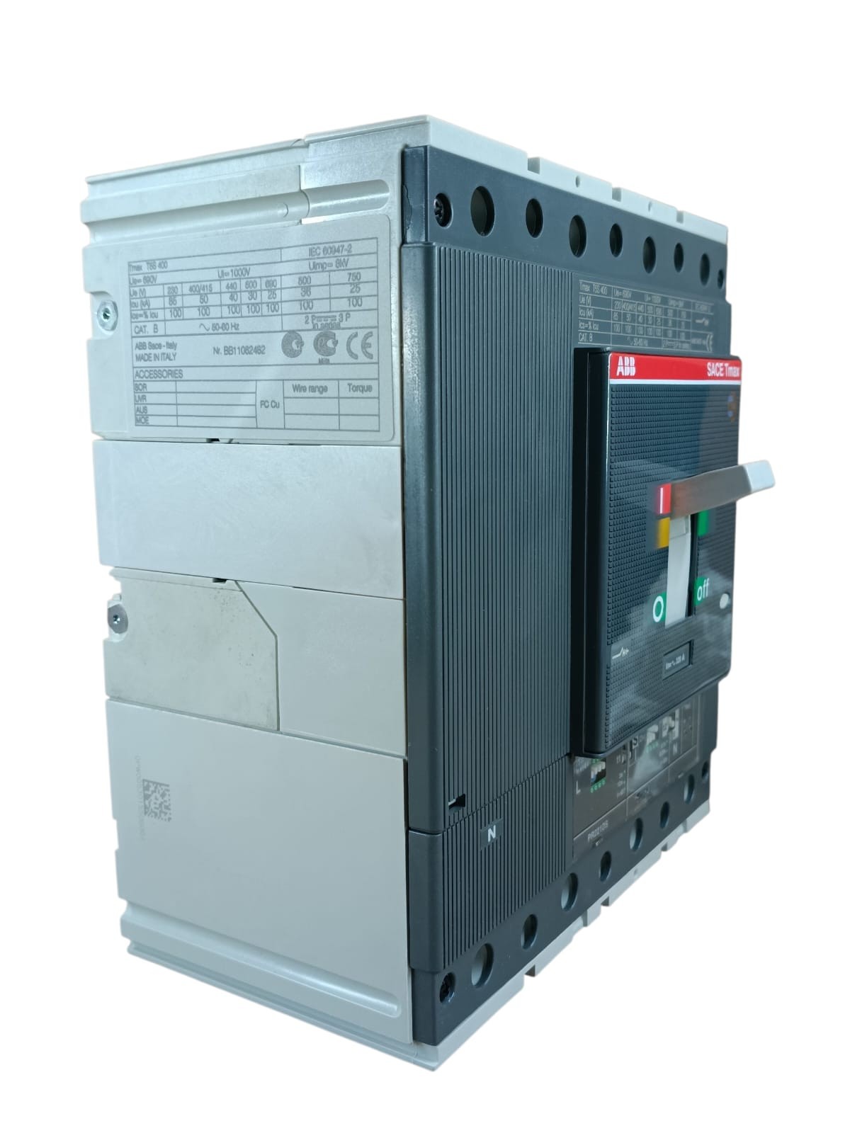 ABB 1SDA054340R1 SWITCH T5S 400 PR221DS-LS/I IN 320 4P F F