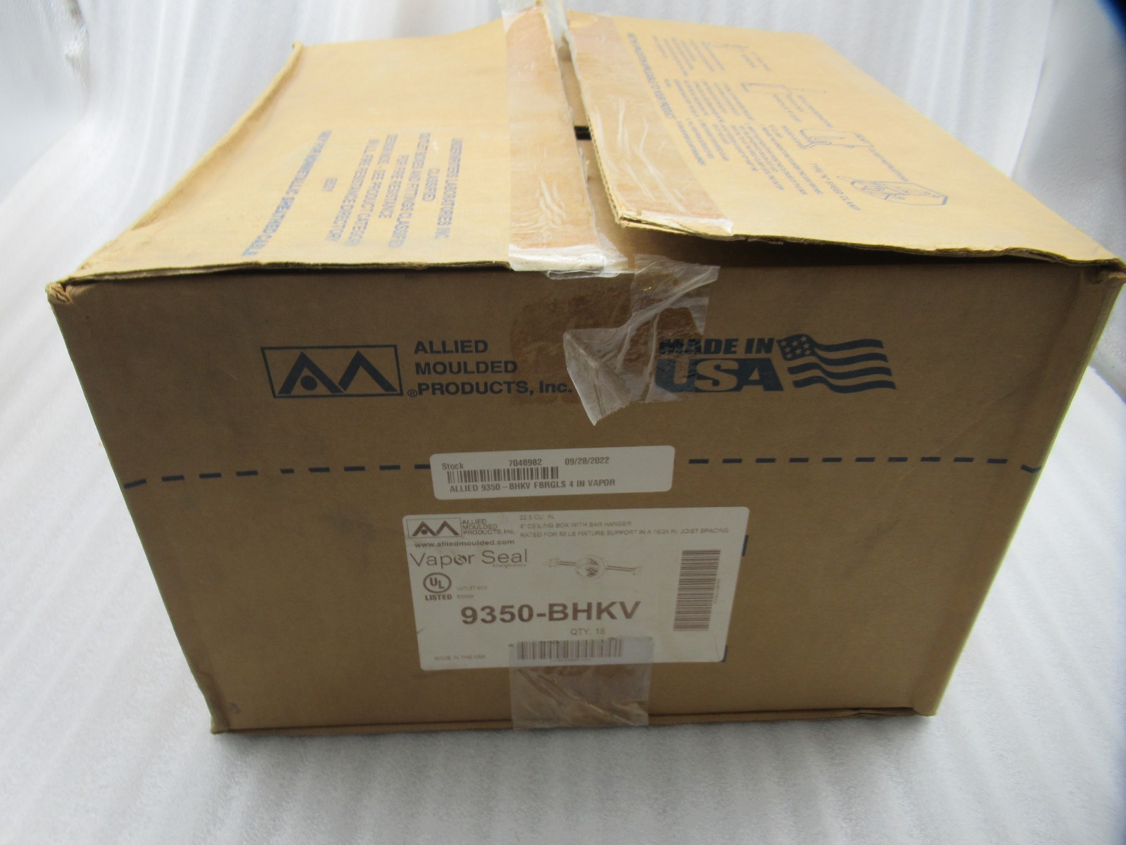 Allied Moulded Products 9350-BHK, 4″ x 2-7/16″, Light Fixture Support *BOX OF 18