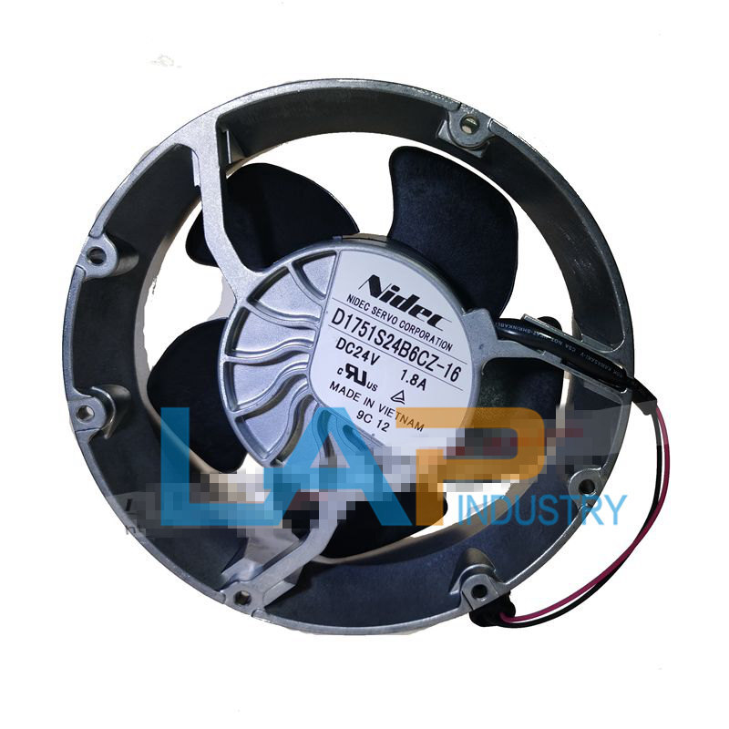 Nidec D1751S24B6CZ-16 6314HR 172*51MM DC24V 1.8A For ABB Inverter Fan ACS510/550