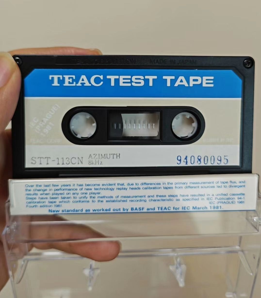 1pc TEAC STT-113CN 8KHZ Azimuth TEST TAPE #free shipping