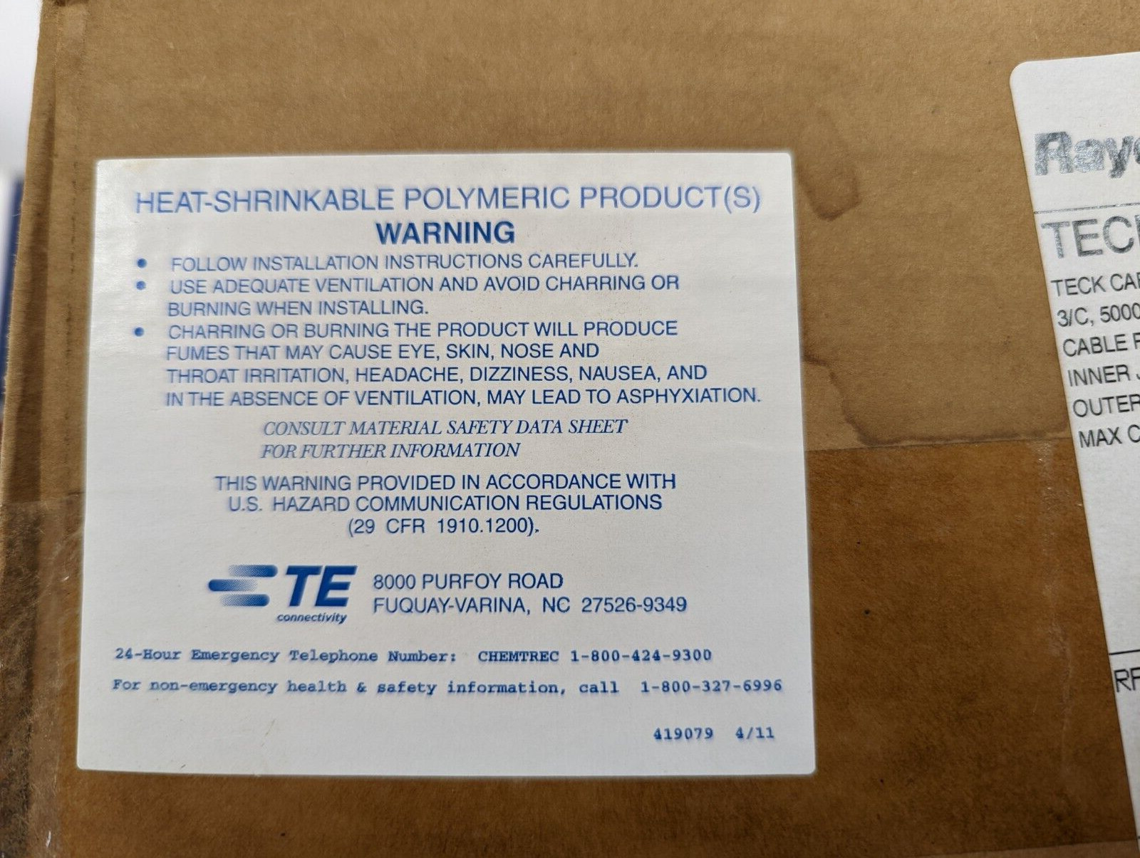 TYCO ELECTRONICS TECK-532 Raychem™ Splice Kit Unshielded for 3/C Armored Teck