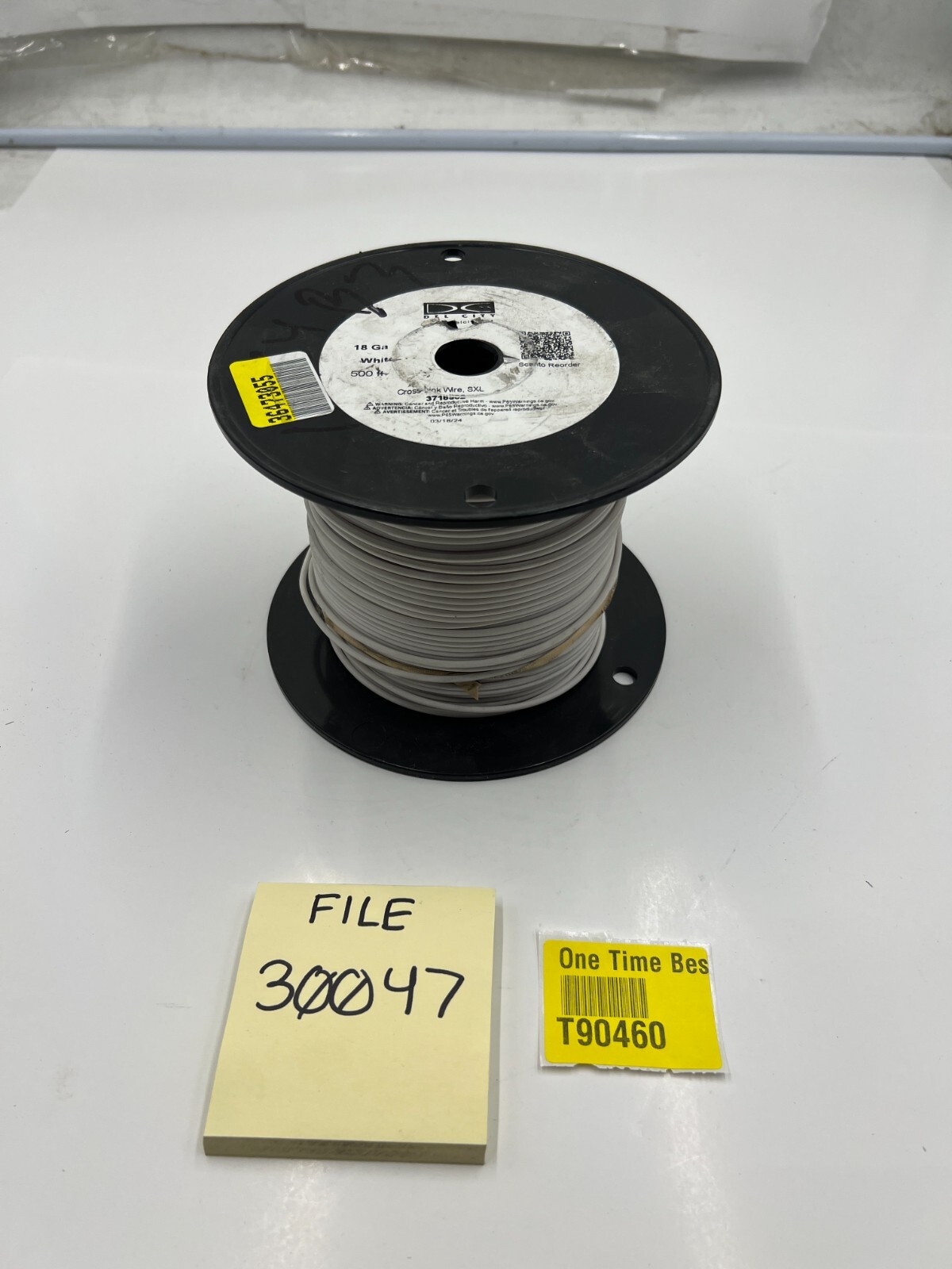 Del City Cross-Link Wire 18 Ga 500ft 3718502 White Temp Rating -40°C to 125°C