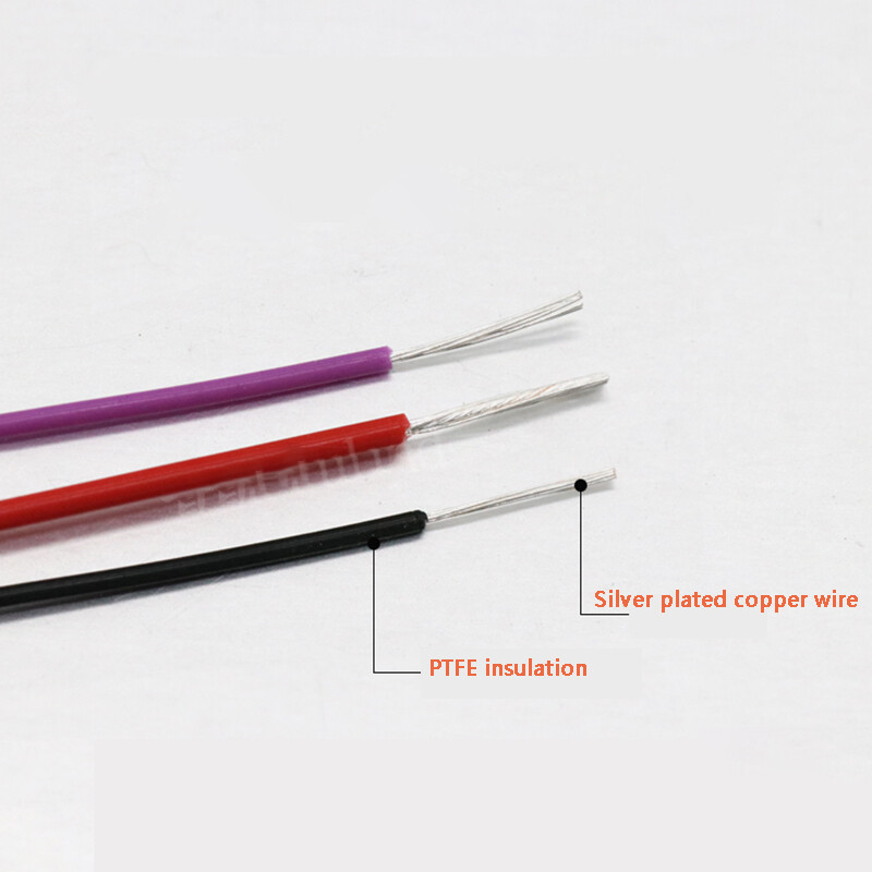 PTFE Cable Wire 0.05/0.08/0.12/0.15 to 10mm² Flexible Silver Plated Copper Audio