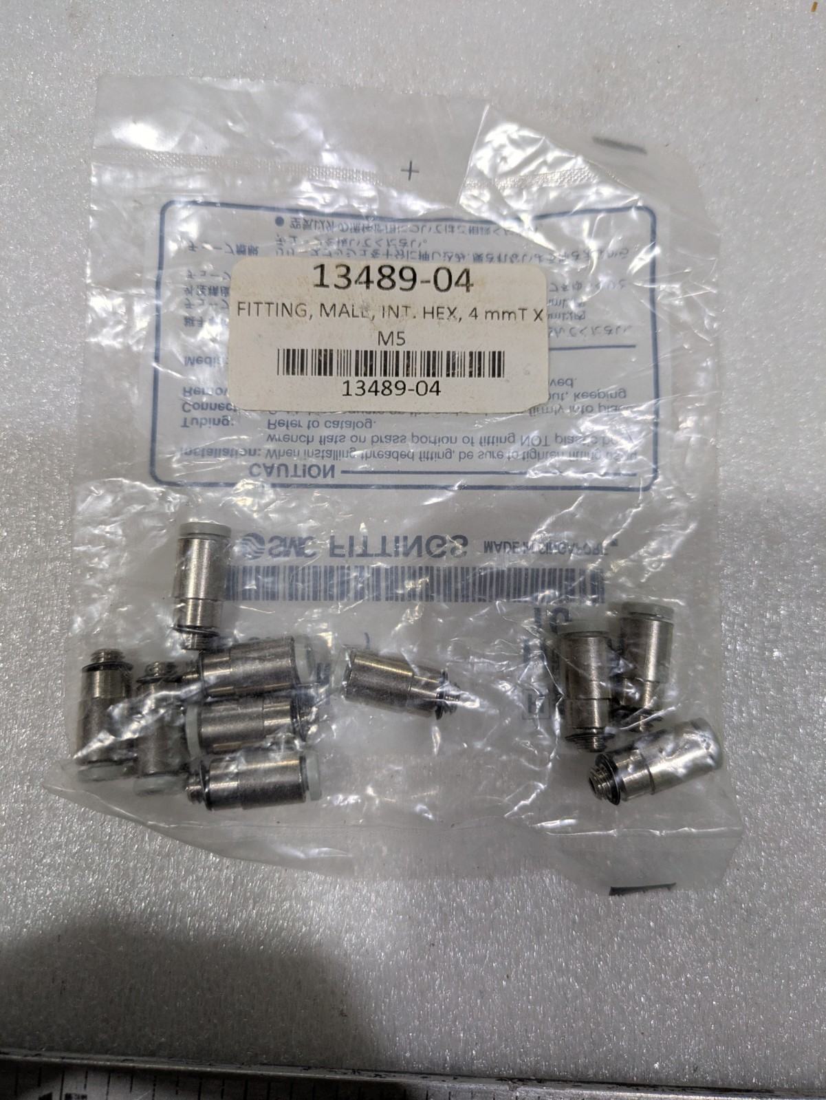 SMC KQ2L04-M5A FITTING, MALL, INT. HEX, 4 mmT XT MS (BAG OF 10)