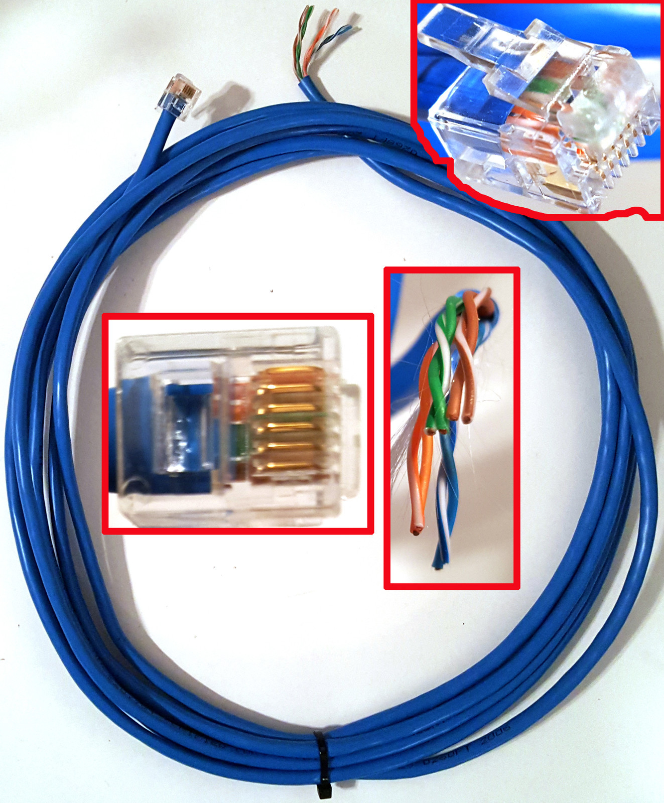 10 LOT 6P6C RJ RJ12 RJ19 RJ25 Category Cat 5E 350MHz Telephone Phone Cable Cord