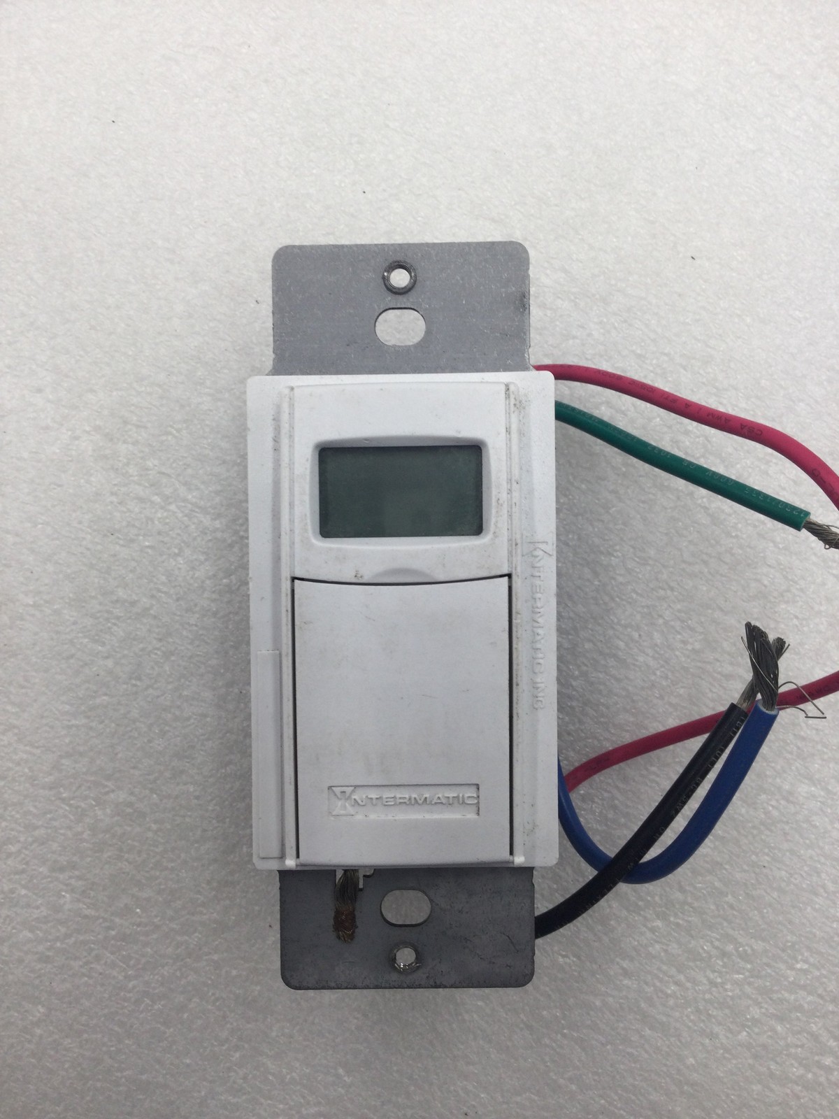 Intermatic ST01 7 Day Programmable In-Wall Digital Timer 15 Amp 120 VAC in White