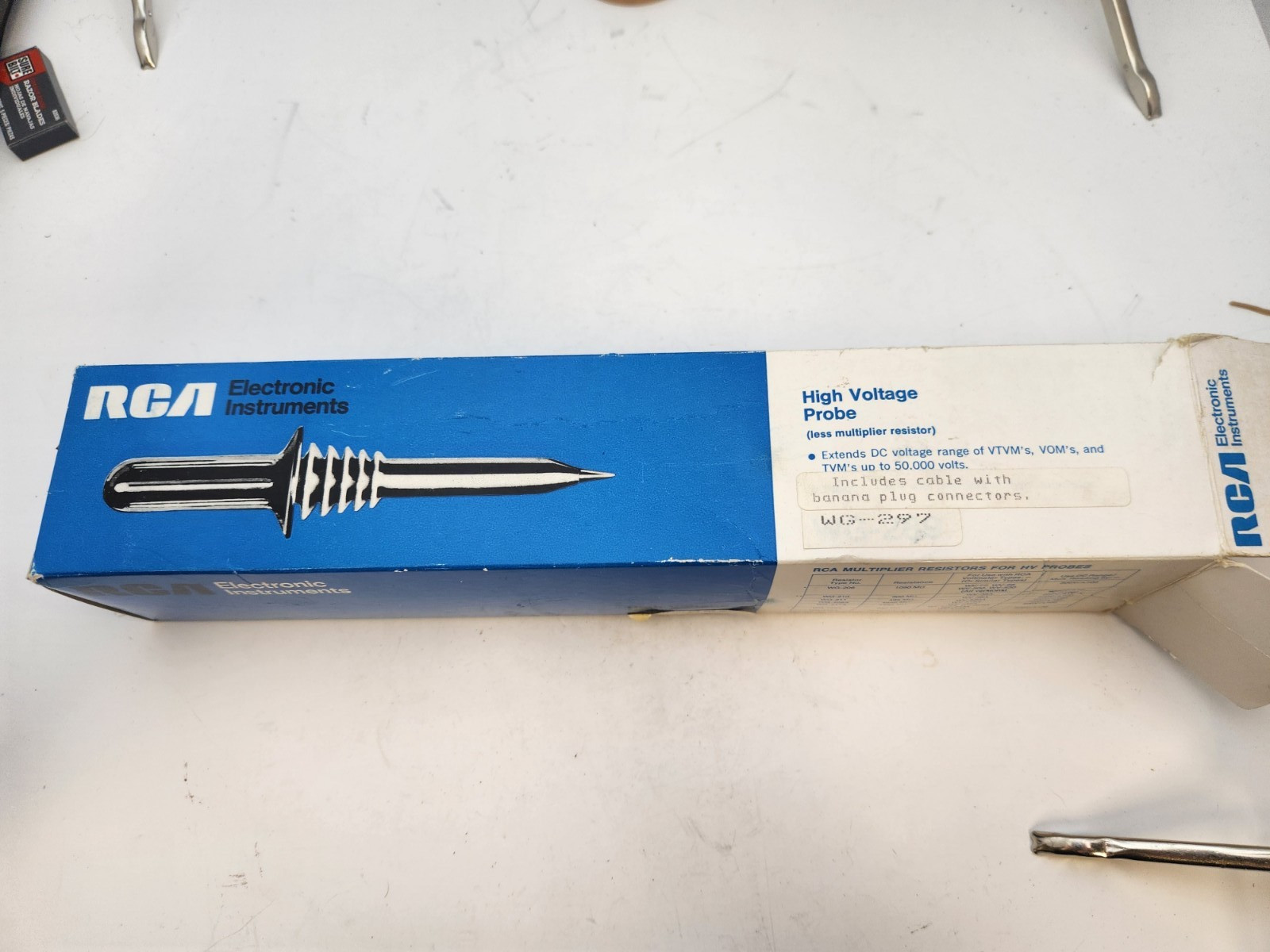 WG-297 – VIZ TEST EQUIPMENT – Original RCA / Viz High Quality High Voltage Probe