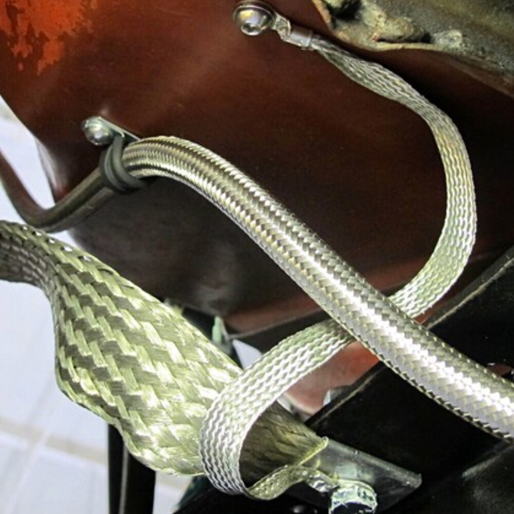 Tinned Pure Copper Wire Shielding Cable Sleeving Ground Strap Electric Wiring