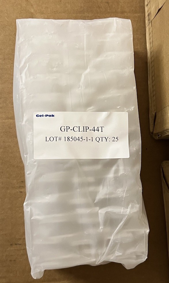 NEW Gel-Pak GP-CLIP-44T Clips 4×4” Natural Polypropylene – 25 Count
