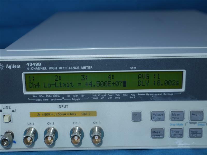 Calibrated w/ FREE SHIP! Agilent 4349B 4-Channel High Resistance Meter