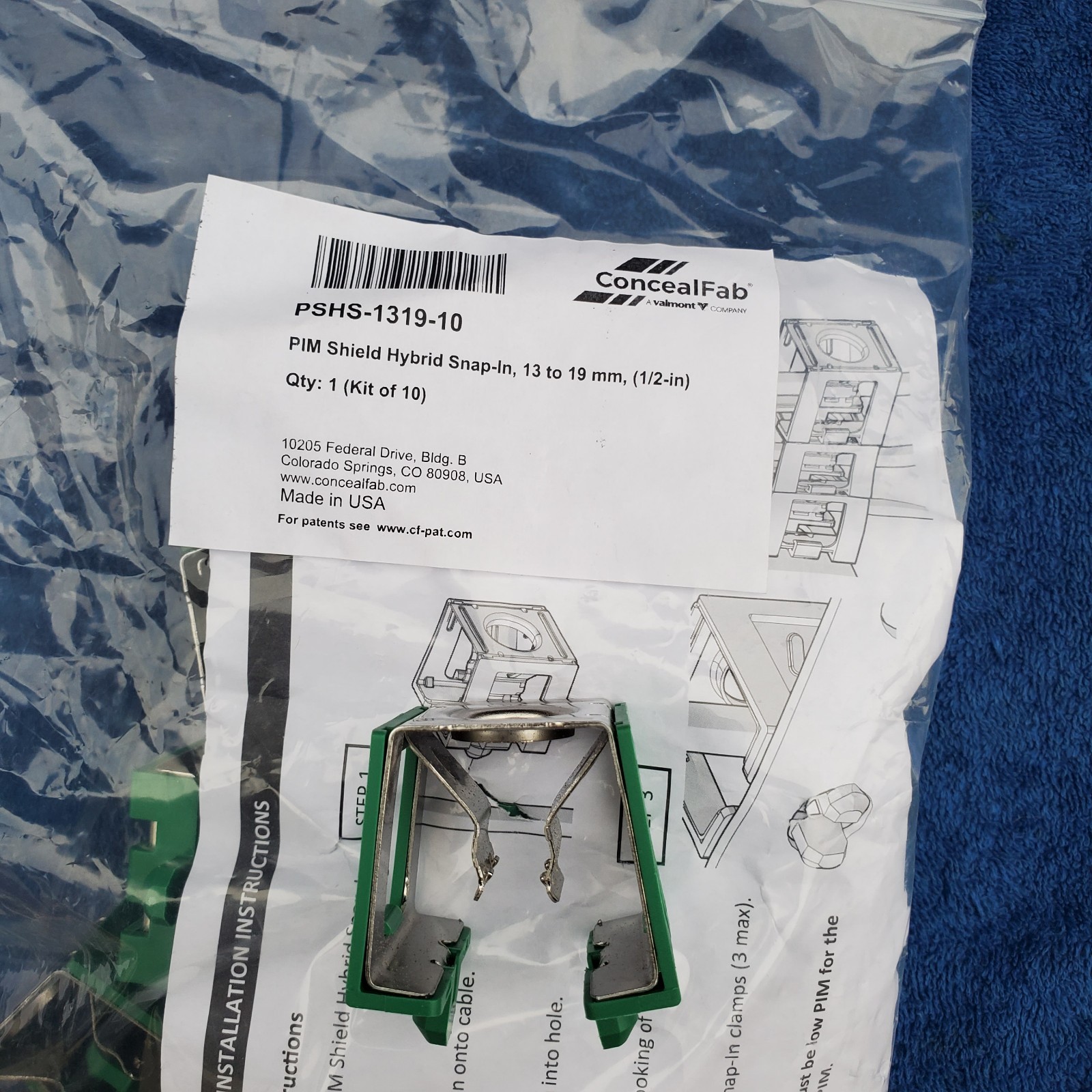 ConcealFab PSHS-1319-10 PIM Shield Hybrid Snap-In 13 To 19mm 1/2″ NEW 10pk