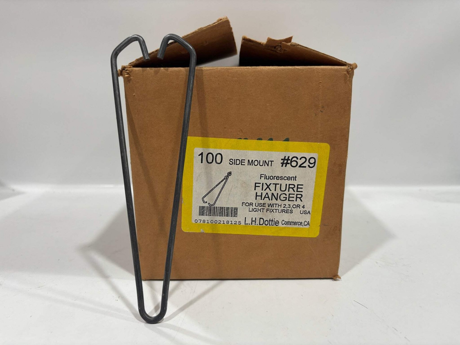 100 PC Dottie 629 FLourescent Fixture Hanger – Side Mount #10 Gauge
