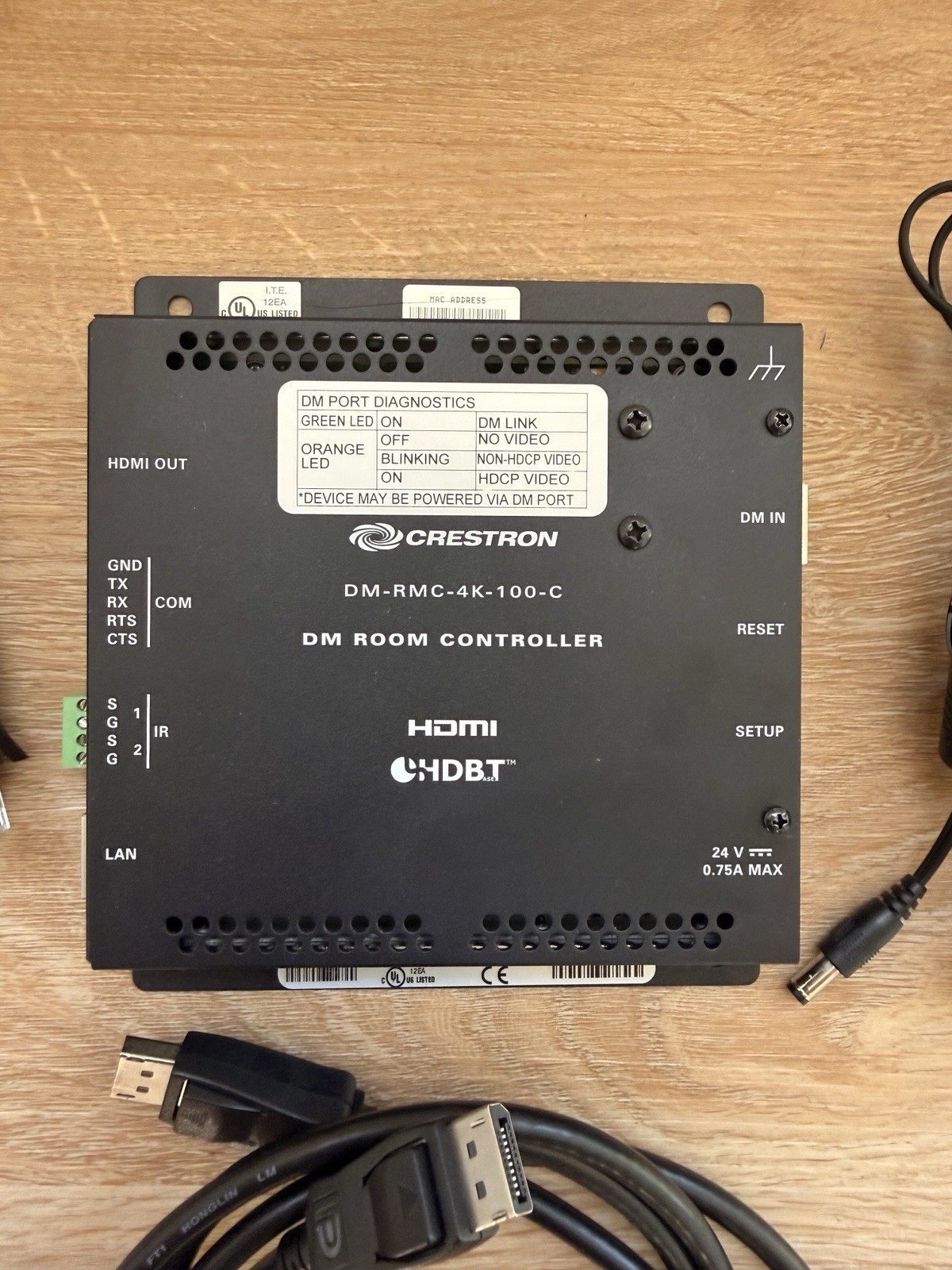 Crestron DM-RMC-4K-100-C DigitalMedia 8G+ 4K Receiver Room Controller EXCELLENT