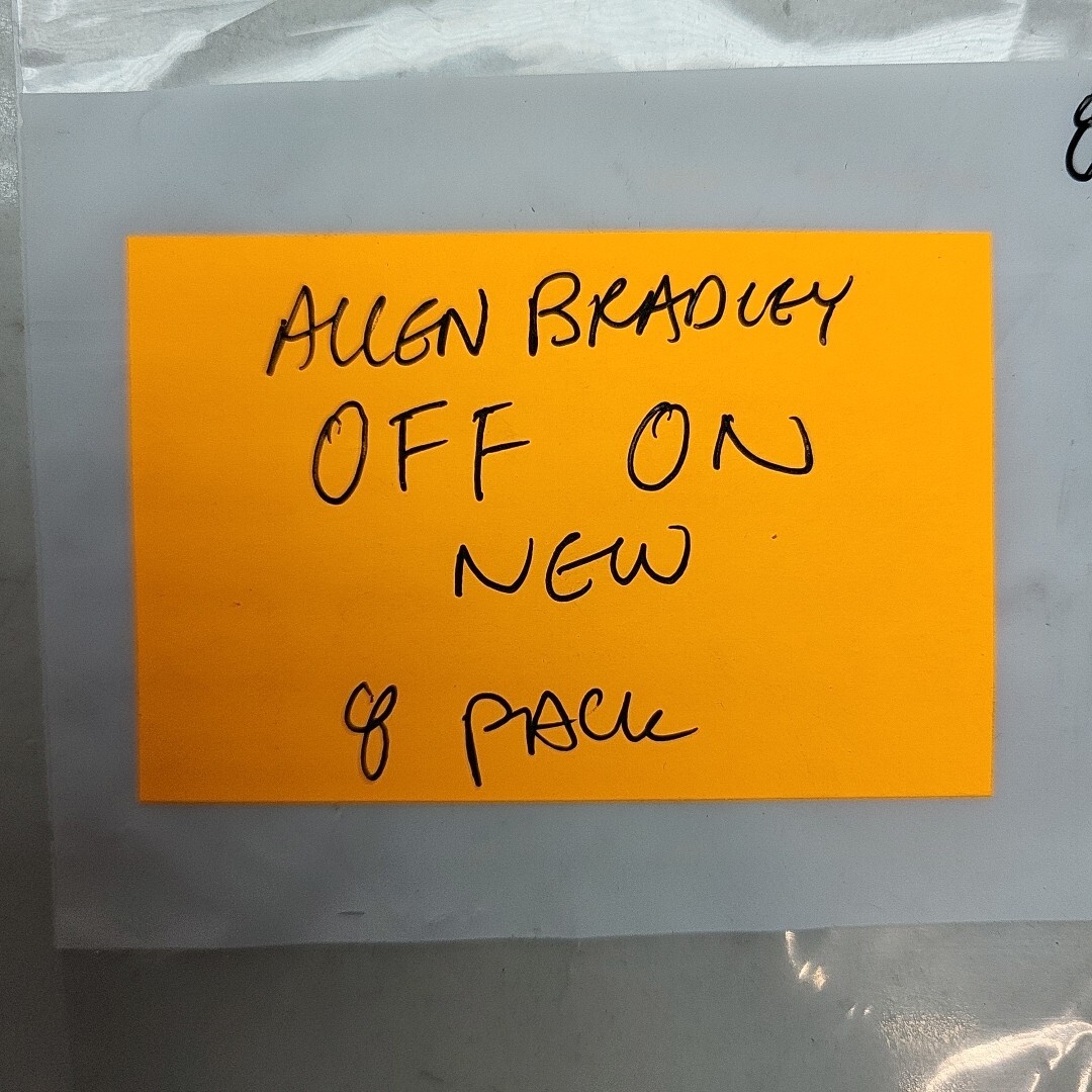 8 Pack Allen Bradley 30mm Push Button Legend Plate ON OFF *New See Pictures