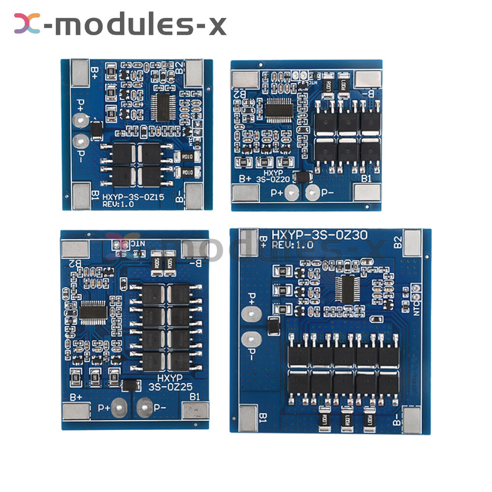 3S 12V 15/20/25/30A 18650 Li-ion Battery Protection Board 11.1V 12.6V Balanced