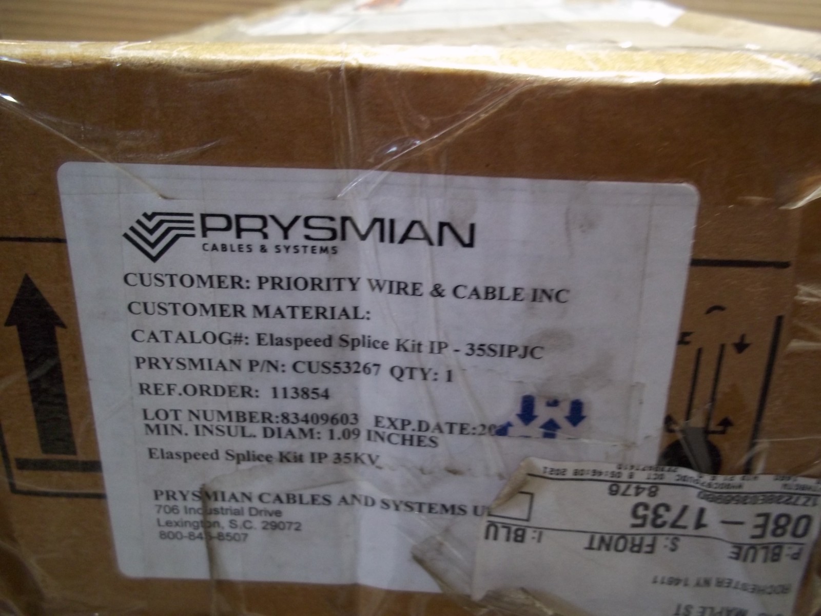 NEW Prysmian CUS53267 Straight Splice Elaspeed Splice Kit