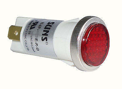 SUNS IL4F-6E-R-Q LED 1/2″ Red Indicator Light Flush 6V Spade Solico Ideal