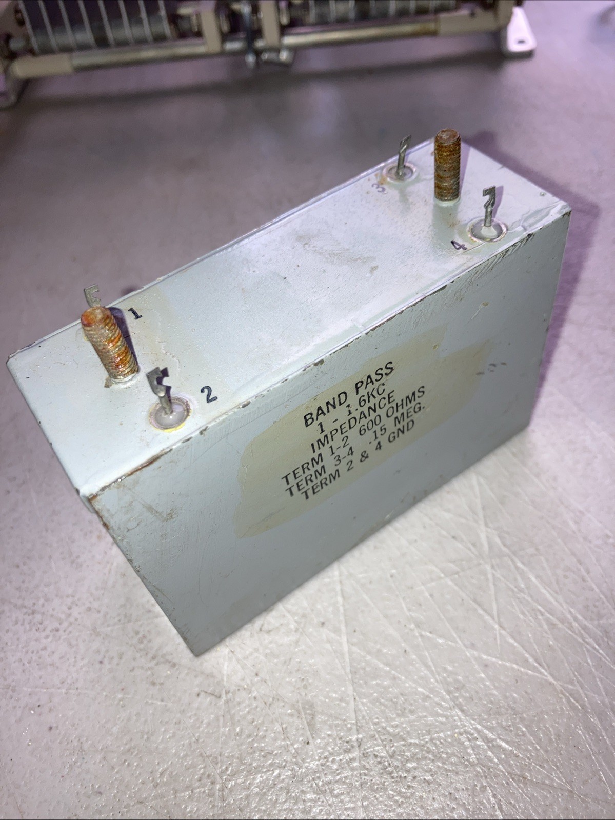 GA 50229 – WESTERN ELECTRIC – BAND PASS FILTER 1-1.6KC IMPEDANCE 600OHM / .15MEG
