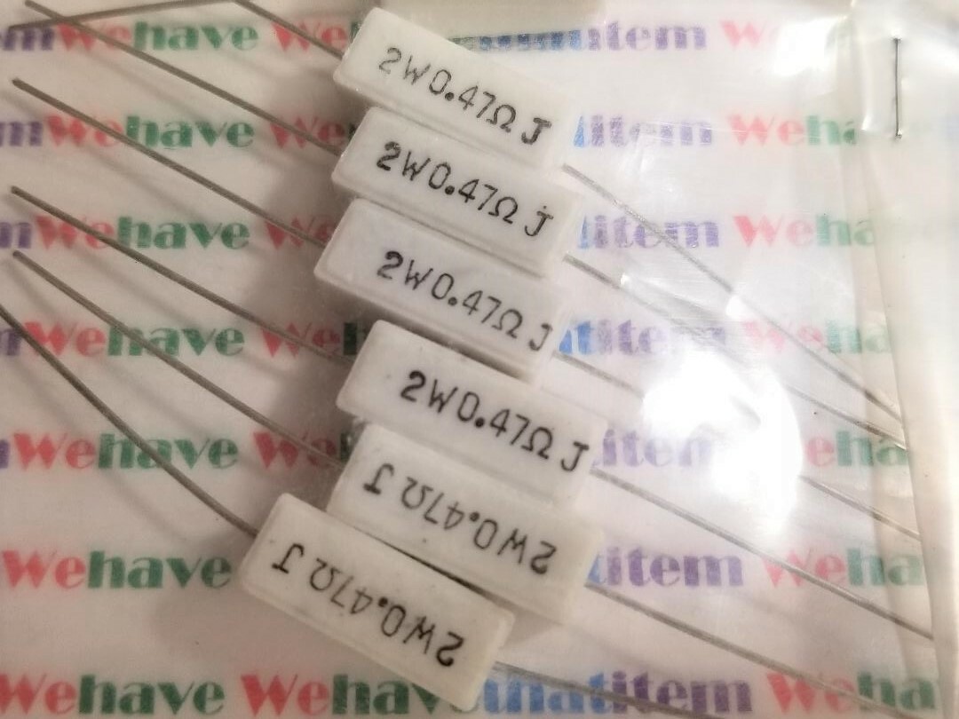.47ohm 2w AXIAL CEMENT RESISTOR / 10 PIECES (qzty)