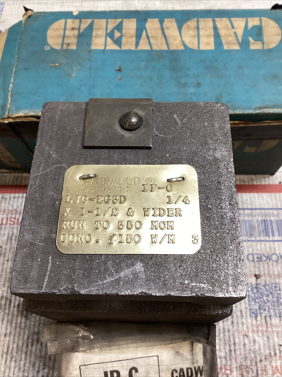 ERICO CADWELD IP-C LJC-EG3D MOLD 350 MCM CONC RUN & TAP #150 CART ED4U 3295