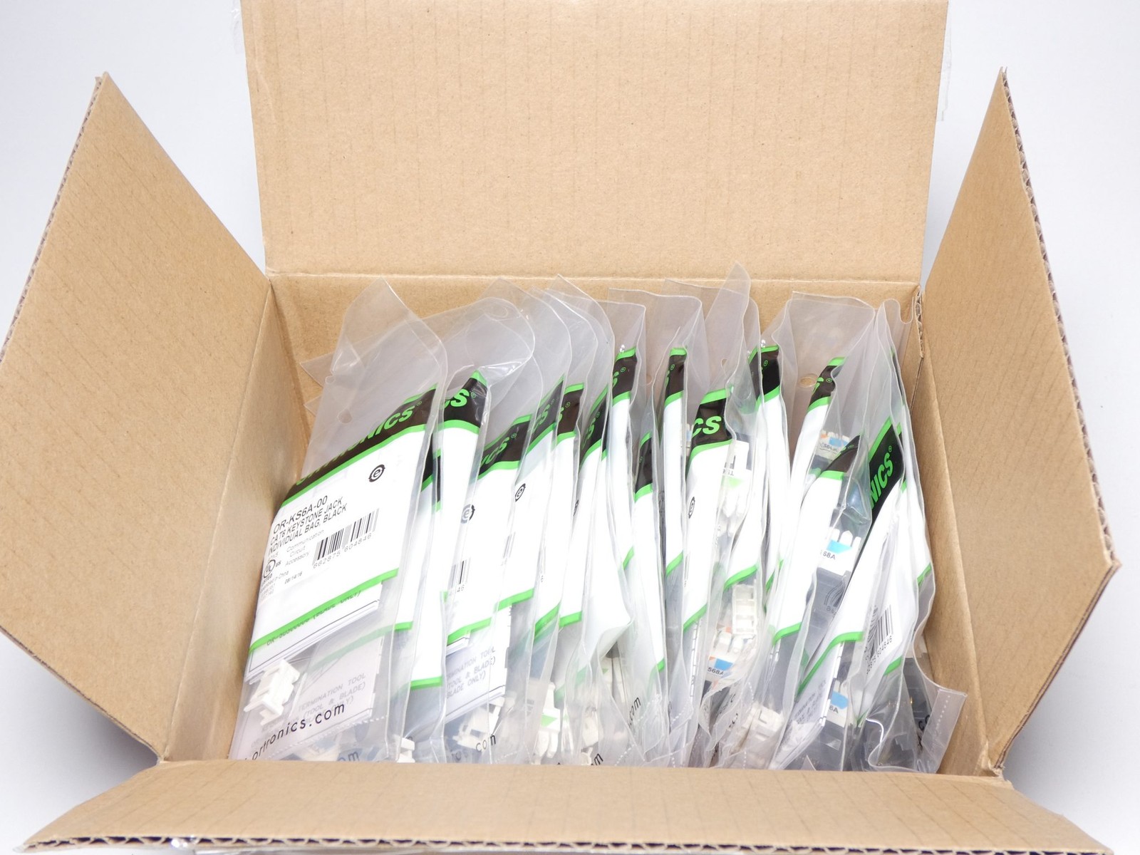 *Box of 20* Ortronics OR-KS6A-00 Cat6 Keystone Jack Module Black – NEW Surplus!
