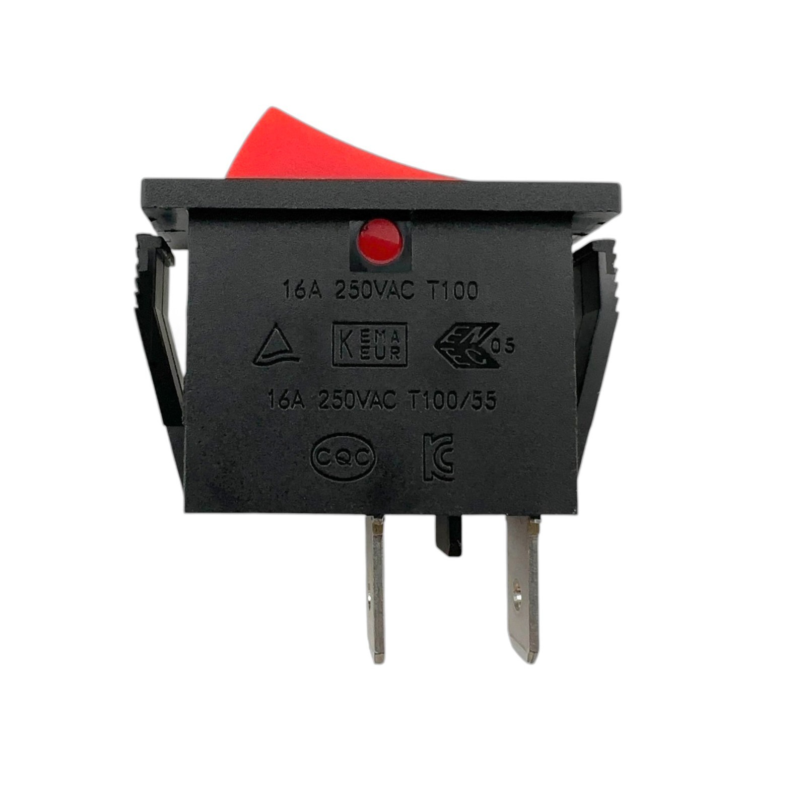 SOKEN RK1-15 Red Rocker Switch 2 Positions 2-Pins 16A 250VAC
