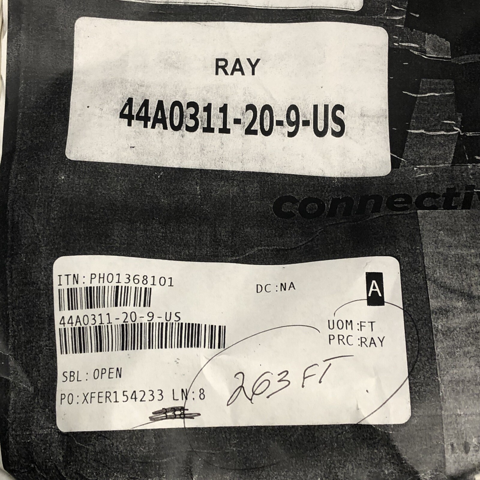 263 ‘ Raychem Hook Up Wire Silver Coated Copper 20 AWG