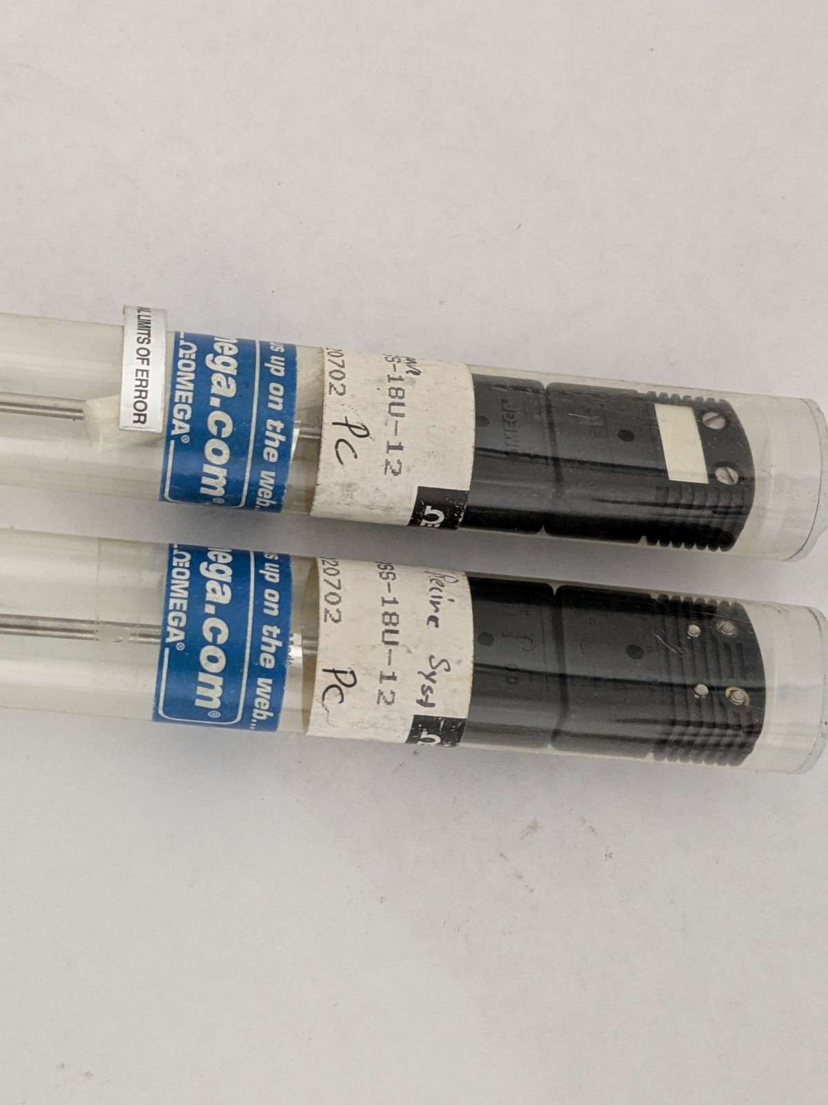 Lot of 2 Omega Engineering JQSS-18U-12 Thermocouples, Probes