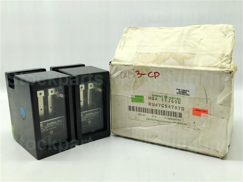 Lot 2 Pcs. GE General Electric 12HGA11J60G HGA Auxiliary Relay 110V