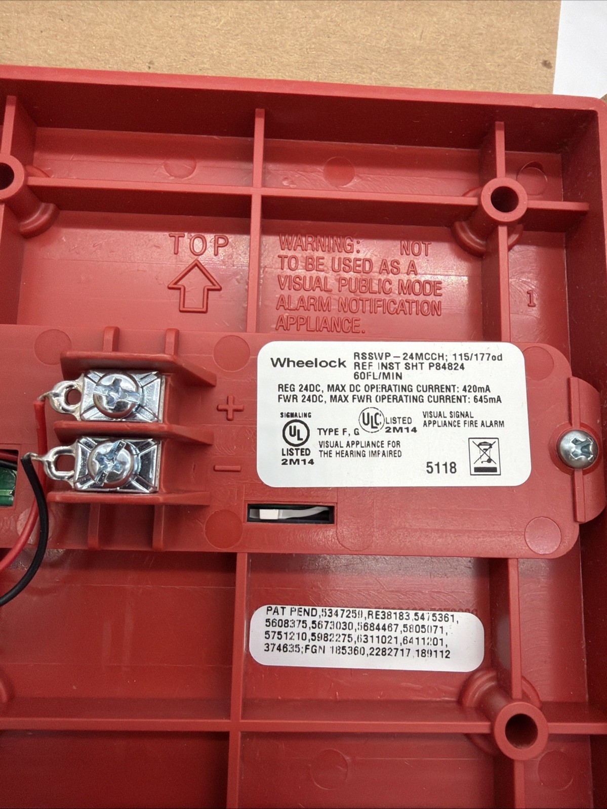 Cooper Eaton RSSWP-2475W-FR Wheelock Weatherproof Red Fire Strobe Wall Mount …